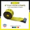 Tie 4 Safe 4'' x 60' Winch Straps w/ Black Flat Hook WLL: 5,400 lbs. Yellow TWS41-60M12N-Y-C-1 - alternate 3