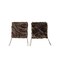 Homeroots Set of Two 17" Chocolate Faux Fur Dining Chair Pads 476612 - alternate 1