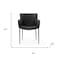 Homeroots Black Faux Leather and Steel Dining Arm Chair 719108 - alternate 6