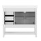 Flash Furniture Vega 42in. Vanity w/Sink, Cabinet w/Blk Hardware, Open Shelf & 3 Drawers, Marble Counter, Wht/Wht FS-VEGA42-WH-HDBLK-GG - alternate 9