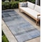 Homeroots 8' Gray Ombre Washable Indoor Outdoor Runner Rug 563647 - alternate 1