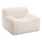 Homeroots 39" Cream Faux Fur And Upholstered Tufted Lounge Chair 564973 - alternate 1