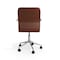 Martha Stewart Taytum Upholstered Office Chair in Saddle Brown/Polished Nickel CH-142370-BR-MS - alternate 10