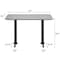 Flash Furniture 48" x 30" Tabletop, Gray Faux Concrete, Seamless Surface Technology, 5x22 Black Table Height T-Bases ST-REC3048-CMGY-T0522-GG - alternate 8