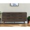 Homeroots 63" Dark Brown Solid Wood Six Drawer Double Dresser 518621 - alternate 7