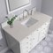 James Martin Vanities Brittany 48" Single Vanity in Bright White, w/ 3 CM Siberian Silestone Top 655-V48-BW-3SFR - alternate 6