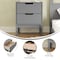 Flash Furniture Dallas Wooden Night Stand, Bedroom Side Table with 2 Storage Drawers for Kids in Gray MG-9007-1-2NS-GY-GG - alternate 7