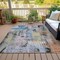 Homeroots 5' X 8' Blue Black And Copper Abstract Washable Indoor Outdoor Area Rug 630946 - alternate 7