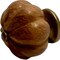 Homeroots Set of Six Brown Floral Knob Wood Drawer Pull Knobs, 6PK 635769 - alternate 2