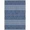 Homeroots 8' X 10' Navy Blue And Denim Blue Tribal Washable Indoor Outdoor Area Rug 582575 - alternate 8