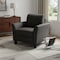 Homeroots 31" Black Fabric Sofa 601961 - alternate 9