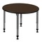 Regency Round Kee Height Adjustable Classroom Activity Table, 36 in W, 36 in L, Neo Walnut TB36RNDNWAPGY - alternate 1