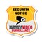 Signmission Security Notice Shield Sign This Propert, 6 Inch X 6 Inch, Plastic Sign SHI-P-6-462 - alternate 1