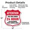 Signmission 24 Hour Surveillance Shield Sign Attenti, 12 Inch X 12 Inch, Plastic Sign SHI-P-12-349 - alternate 6