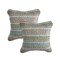 Homeroots Set of Two 18" Beige Blue and Green Striped Cotton Blend Throw Pillows, 2PK 554583 - alternate 4