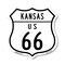 Signmission Kansas Route Marker Shield Sign Us 66, 12 Inch X 12 Inch, Aluminum Metal Sign SHI-A-12-384 - alternate 1