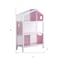 Homeroots 50" White Solid and Manufactured Wood and Solid Wood Three Tier Double Bookcase 347521 - alternate 5