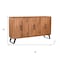 Homeroots 69" Brown Solid Wood Live Edge Sideboard with Six Doors 634312 - alternate 9