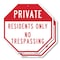 Signmission Private Residents Only No Trespassi, 10 inch X 10 inch, Aluminum Metal Signs, 2PK OC-A-2PACK-10-133 - alternate 1