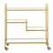 Homeroots Brass Steel And Glass Rolling Bar Cart 530450 - alternate 7