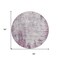 Homeroots 8' Plum And Ivory Round Abstract Washable Indoor Outdoor Area Rug 612360 - alternate 6