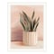 Homeroots Striped Bohemian Plant White Framed Print Wall Art 530133 - alternate 1
