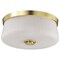 Nuvo Lune, 3 Light Flush Mount, Vintage Brass Finish, Etched White Glass 60/8230 - alternate 1