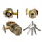 Ecs Hardware Durable Combo Lockset w/ Single Knob & Deadbolt, Entrance, Antique Bronze, Grade 3 KW1 ECSH-37805-AB-KW1 - alternate 1