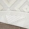 Homeroots 10' Ivory And White Round Geometric Indoor Outdoor Area Rug 555945 - alternate 9