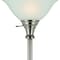 Homeroots 71" Nickel Torchiere Floor Lamp With Clear Frosted Glass Dome Shade 526240 - alternate 3