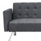 Homeroots 75" Dark Gray Linen Sleeper Sofa With Silver Legs 522394 - alternate 9