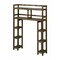 Homeroots Chestnut Finish 2 Tier Solid Wood Over Toilet Organizer 380014 - alternate 7