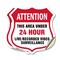 Signmission 24 Hour Surveillance Shield Sign Attenti, 18 inch X 18 inch, Vinyl Decal, 2PK SHI-D-2PACK-18-351 - alternate 1