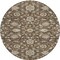 Homeroots 8' Chocolate Ivory And Gray Round Moroccan Washable Indoor Outdoor Area Rug 605153 - alternate 9