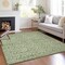 Homeroots 3' X 5' Green And Ivory Geometric Washable Indoor Outdoor Area Rug 583492 - alternate 8