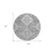 Homeroots 8' Gray And Ivory Round Medallion Washable Indoor Outdoor Area Rug 589040 - alternate 7