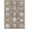 Homeroots 9' X 12' Brown Gray And Ivory Damask Washable Indoor Outdoor Area Rug 599404 - alternate 9