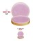 Smarty Had A Party 7.5" Clear Pink with Gold Rim Hammered Glass Disposable Plastic Appetizer/Salad Plates, 120PK 8867-PG-CASE - alternate 8