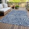 Homeroots 10' X 14' Navy Blue And Ivory Abstract Washable Indoor Outdoor Area Rug 598985 - alternate 8