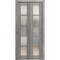 Sartodoors Sliding Closet Bi-fold Doors Grey Solid Core Modern Interior QUADRO4002BF-NEB-64 x 84 (2* 32x84) - alternate 1