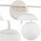 Jonathan Y Louis Parisian Globe 25" 3-Light Metal/Frosted Glass Modern Contemporary LED Vanity Light, Almond JYL3536C - alternate 10