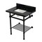 Kingston Brass 30" Black Granite Console Sink with Brass Legs and Shelf, 8-Inch, 3-Hole, Black Granite/Matte Black KVPK30KBSQB0 - alternate 1