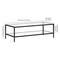 Homeroots 54" Black Glass And Steel Coffee Table With Shelf 521981 - alternate 9