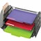 Safco Desk Tray, Black, Steel, 16 1/4 in W, 9 in L, 8 in H, 4 Number of Compartments 3265BL - alternate 1