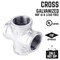 B & K 1-1/4 in. FIP each X 1-1/4 in. D FIP 1-1/4 in. D FIP Galvanized Malleable Iron Cross 501791 - alternate 2