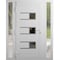 Vdomdoors Front Exterior Prehung Metal-Plastic Door, Manux 8933 White Silk, 2 Side Sidelite Transoms, Office MANUX8933EXD-WS-W14+36+14xH80-RH - alternate 1