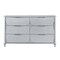 Homeroots 63" Silver Wood Six Drawer Double Dresser 633704 - alternate 1