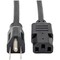 Eaton Tripp Lite Series Desktop Computer Power Cable, NEMA 5-15P to C13 - 10A, 125V, 18 AWG, 12 ft. P010-012 - alternate 1