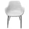Leisuremod Markley Modern Leather Dining Arm Chair With Metal Legs, Light Grey, 4PK EC26LGR4 - alternate 7