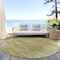 Homeroots 8' Gold And Wheat Round Abstract Washable Indoor Outdoor Area Rug 587640 - alternate 8